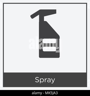 Spray icon isolated on white background with gray frame, sign and symbol Stock Vector