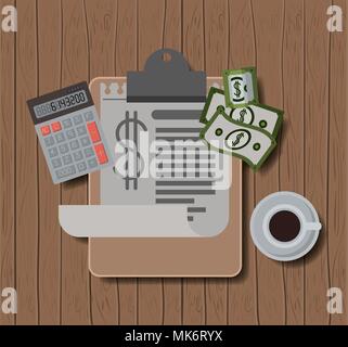 tax day set icons Stock Vector