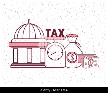 tax day set icons Stock Vector Image & Art - Alamy