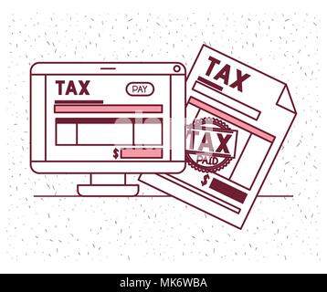 tax day set icons Stock Vector