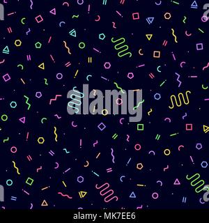 80s - 90s style seamless pattern. Unseamed memphis background Stock Vector