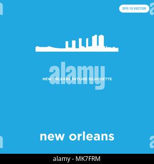 new orleans vector icon isolated on blue background, sign and symbol Stock Vector