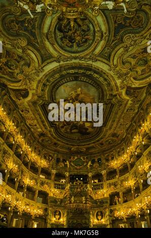 A masterpiece of Baroque theatre architecture, built between 1745 and 1750, the Opera House is the only entirely preserved example of its type Stock Photo