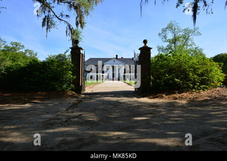 An American Mansion on an old plantation built in 1934 Stock Photo