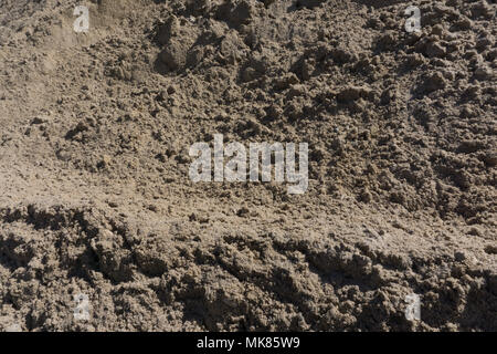 Sand dunes in the desert , warm dry sand under blue sky Stock Photo