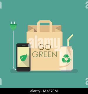 Eco friendly products. Eco friendly concept Stock Vector