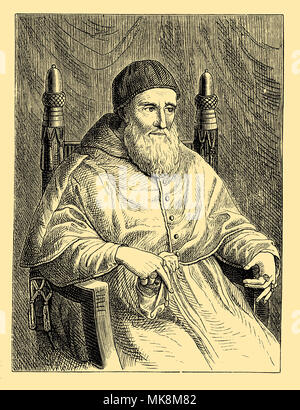 Julius Ii Ruler Portrait of Pope Julius II, illustration Stock Photo - Alamy