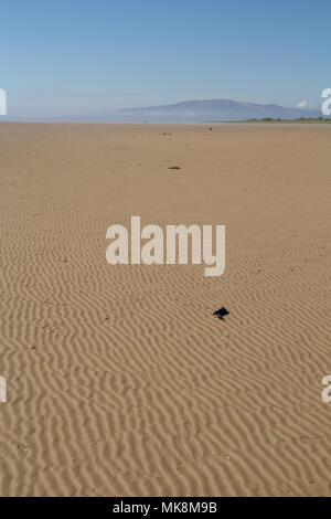 Empty beach at Powfoot, Scotalnd Stock Photo