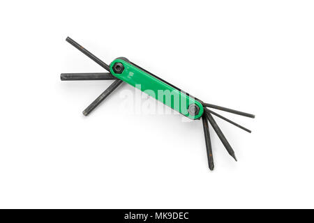 tool set for repairing bicycles, isolated on white Stock Photo