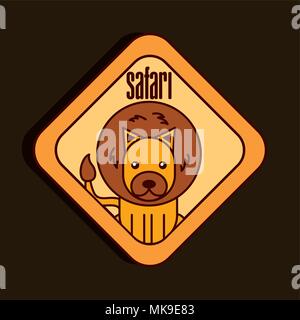safari animals cartoon Stock Vector