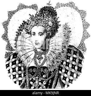 Queen Elizabeth of England in 1600, Stock Photo