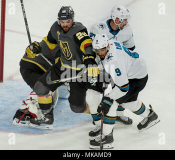 Vegas Golden Knights' William Carrier (28) loses control of the puck ...