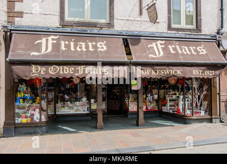 Ye Olde Friars of Keswick Sweet Shop, Keswick, Lake District, Cumbria Stock Photo