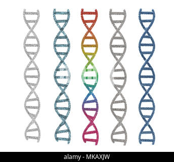 helix isolated DNA white background 3d illustration render Stock Photo ...