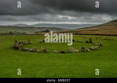 Swinside Stone Circle, near Duddon Bridge, Lake District, Cumbria Stock Photo
