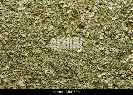 dry senna leaves background texture. Close up. Top view. Alternative medicine Stock Photo