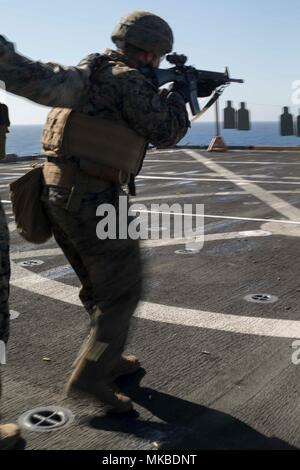 USMC Assault Amphibious Vehicle moves into position aboard MCB Camp ...