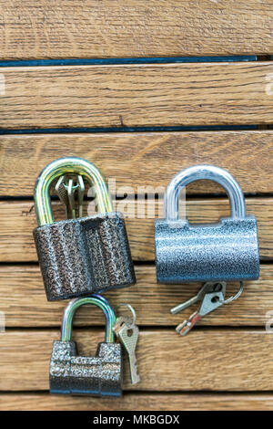 Set of pendant lock. The concept of security. Stock Photo