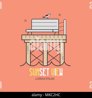 Summer Travel Logo Template Stock Vector