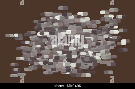 Abstract illustrations of capsules, medicine or pills, conceptual pattern. Good for design background. Pharmacy health conceptual. Vector graphic. Stock Vector