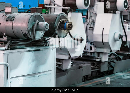 Assembly workshop interior at big industrial plant Stock Photo