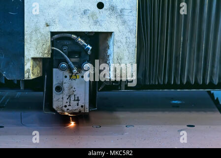 Laser beam cutting machine Stock Photo