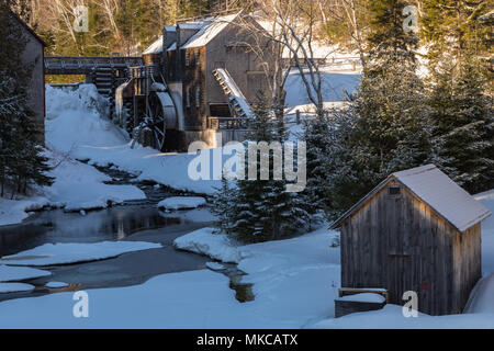 The Sawmill at Kings Landing Historical Settlement, New Brunswick, Canada Stock Photo