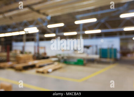 blurred factory workshop background Stock Photo