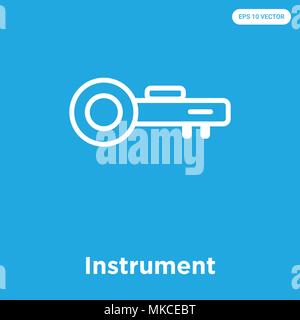 Instrument vector icon isolated on blue background, sign and symbol Stock Vector