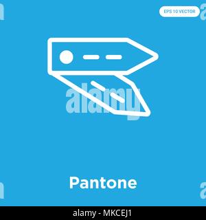 Pantone vector icon isolated on blue background, sign and symbol Stock Vector