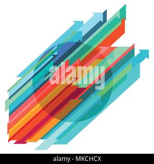 Dynamic path symbol, abstract llustration Stock Vector