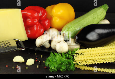 Ingredients for cooking pasta, Italian food
