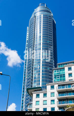 St George Wharf Tower at Nine Elms, Vauxhall in South London.. Stock Photo