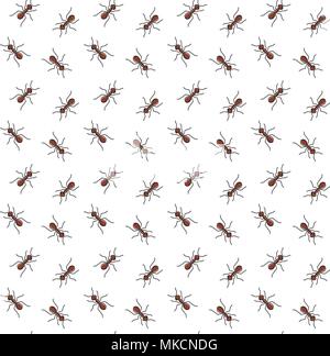 Ants vector seamless pattern for textile design, wallpaper, wrapping paper or scrapbooking. Stock Vector