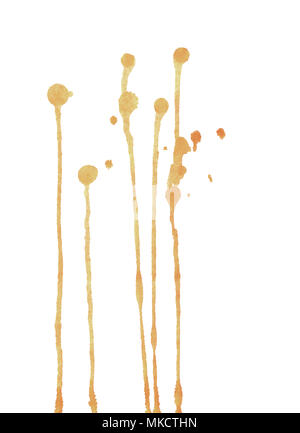 Coffee stains on white background Stock Photo