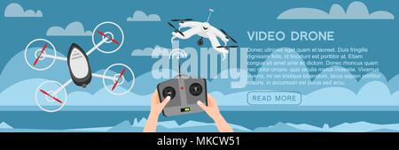 Modern air drones for card and remote control. Video and photo and ...