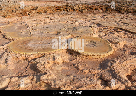 The lava valley of Danakil in the North of Ethiopia. Stock Photo