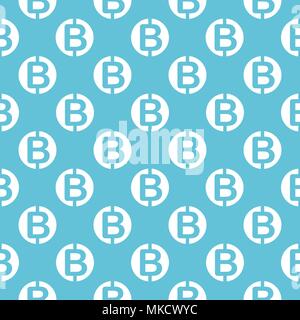 Vector seamless pattern with bitcoins. Cryptocurrency repeating background. Stock Vector