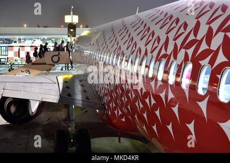 Dubai, UAE - April 10. 2018. boarding airline Rossiya at the airport Stock Photo