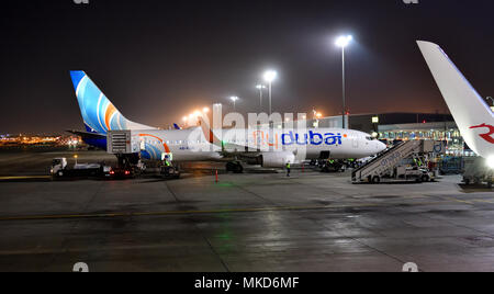 Dubai, UAE - April 10. 2018. aircraft airline FlyDubay at airport Stock Photo