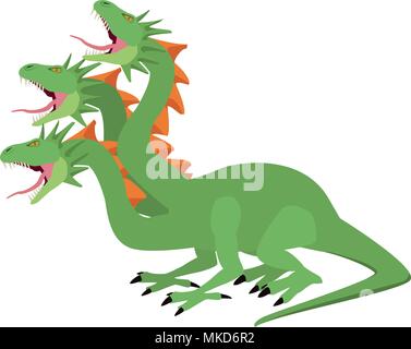 Three heads dragon fantastic creature scribble Stock Vector Image & Art ...