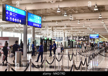 Dubai, UAE - April 10. 2018. interior of second terminal at the airport Stock Photo