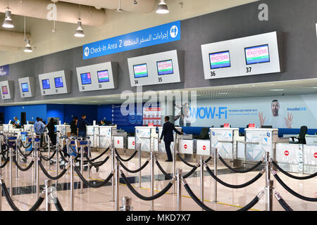 Dubai, UAE - April 10. 2018. view of front desk at airport Stock Photo