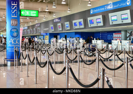 Dubai, UAE - April 10. 2018. view of front desk at airport Stock Photo