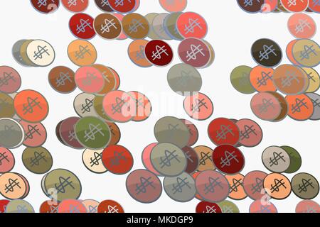 Abstract coins or money illustrations background. Cartoon style vector graphic. Stock Vector