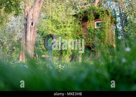 House on tree Stock Photo