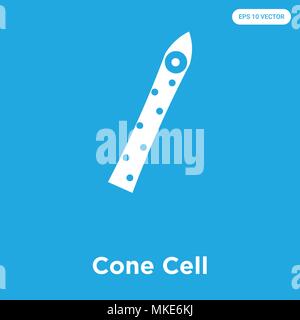Cone Cell icon isolated on white background with gray frame, sign and ...