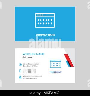Coding business card design template, Visiting for your company, Modern horizontal identity Card Vector Stock Vector