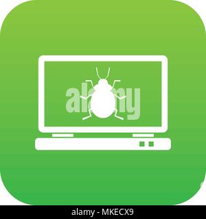 Laptop icon digital green Stock Vector