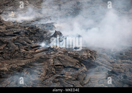 The Danakil Depression and Erte Ale Volcano. Stock Photo